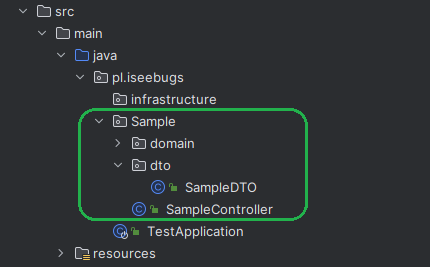 Project structure after